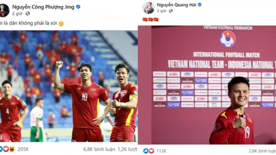 Dàn sao ĐT Việt Nam thi nhau gây "bão mạng" sau trận thắng Indonesia